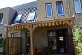 eiken veranda met waterdicht doek